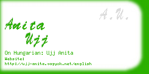 anita ujj business card